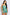 Turquoise Multi Print Mesh Cami Bodycon Dress